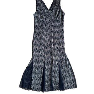 Vintage Y2k 90s Whimsigoth Fairy Maxi Dress Embroidered Plus 2X Sheer Mermaid